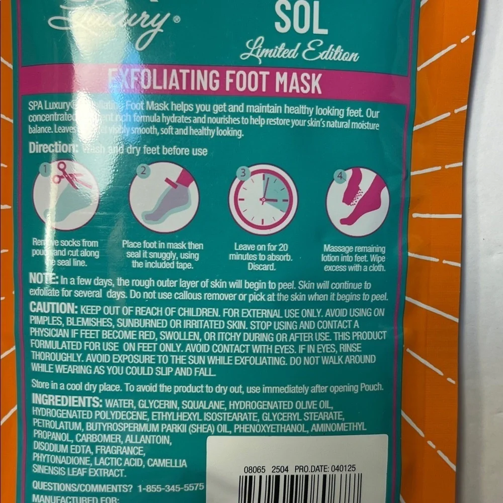 Brazilian Sol Exfoliating Foot Mask - Orange